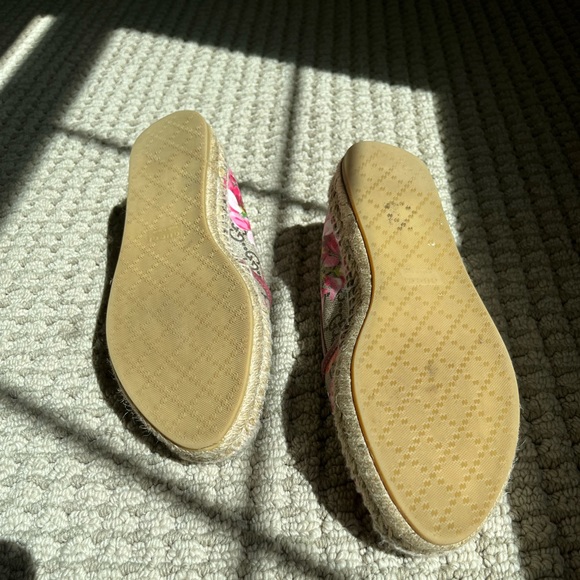 GUCCI Milticolor GG Floral Print Supreme Canvas Espadrille Flats - Picture 4 of 5